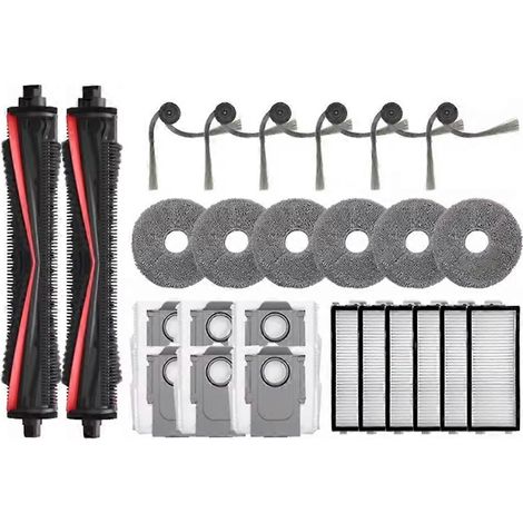 Lot de 26 pièces pour aspirateur spatial Saros Z70 / G30 : brosse TriCut, brosse latérale, sac à poussière et filtres. (1/5)