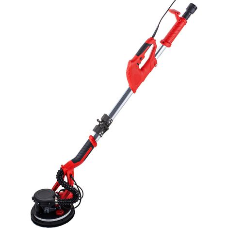 Ponceuse à plaques 750W, pliable avec poignée télescopique, vitesse variable 800-1750 tr/min, éclairage LED et sac à poussière inclus. (1/5)