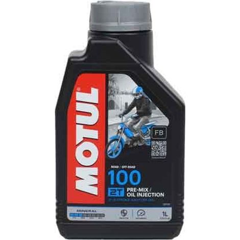 LUBRIFICANTE MOTO '100' 2 TEMPI MOTUL 1 lt