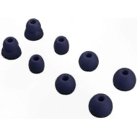 Les embouts en silicone souple améliorent le confort et la stabilité du port compatibles avec différents modèles de casques bleu marine. (1/5)
