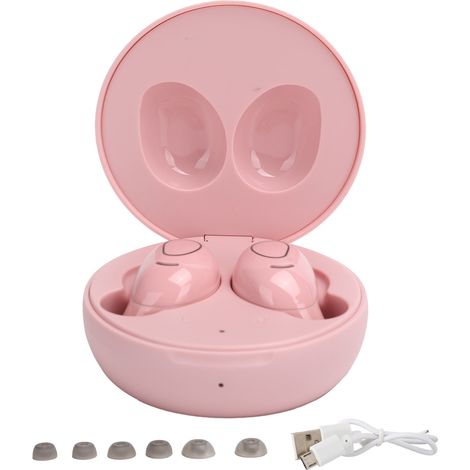 Casque Bluetooth sans fil Mini TWS Écouteurs Stéréo Réduction de Bruit Contrôle Tactile Rose (1/5)
