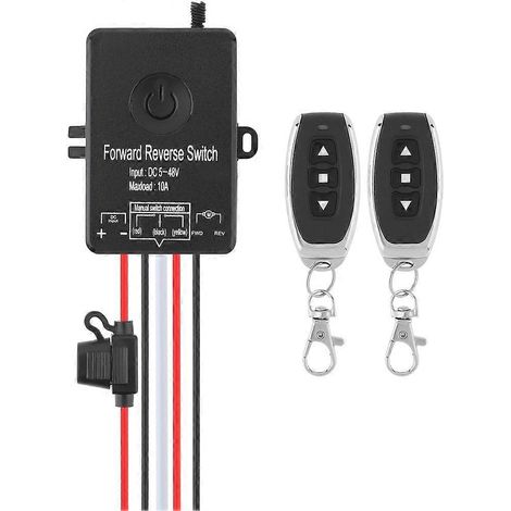 Interrupteur de commande à distance sans fil pour moteur CC 10 A 5 V-48 V, marche avant/arrière, actionneur, contrôleur, relais solénoïde de treuil, contacteur (1/5)