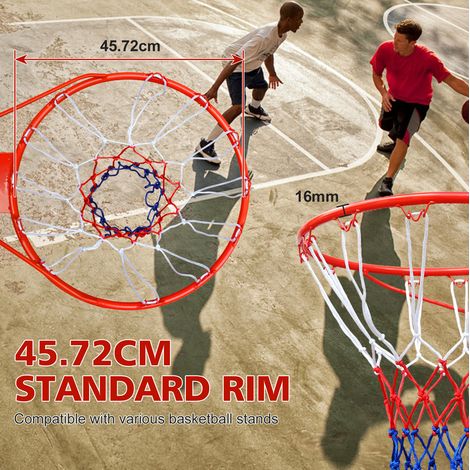 Arceau de basket 45,72 cm avec filet, rouge HAVRYA (1/3)