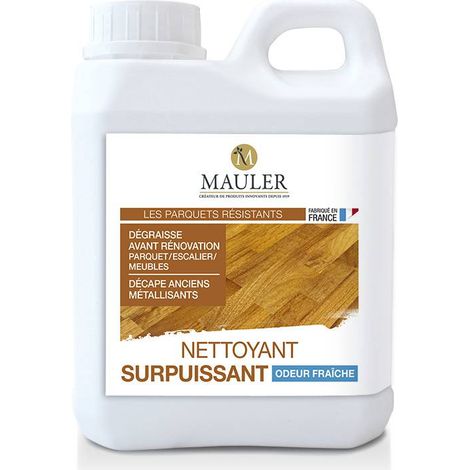 Dégraissant parquets anciens & sols plastiques - 1L - Phase aqueuse - Nettoyant surpuissant Mauler