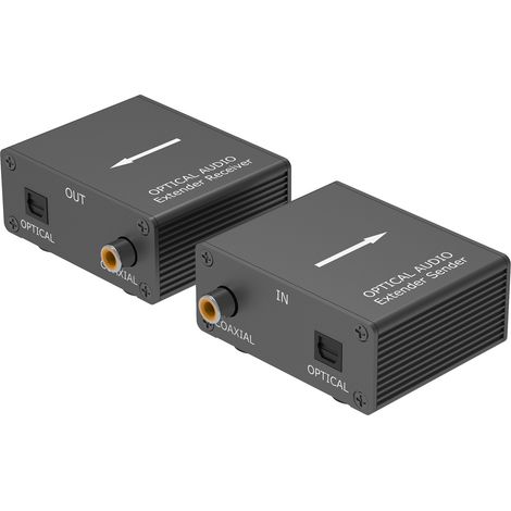 Kit TX-RX Extender Audio TOSLINK SPDIF, 100MT UTP, POE