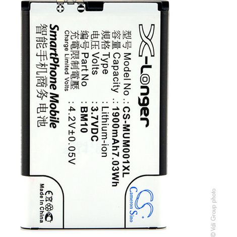 NX - Batterie téléphone, smartphone, GSM pour Xiaomi 3.7V 1900mAh - BM1029-11940-000-00 (1/4)