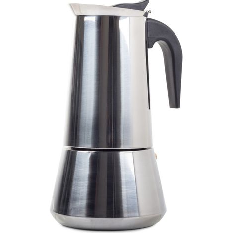 Cafetière italienne Moka 600 ml, en acier inoxydable, 12 tasses, pour expresso sur la plaque de cuisson (1/3)