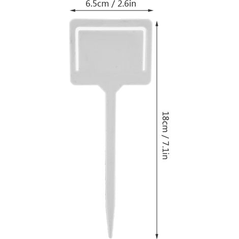 Étiquettes Jardins Plant PVC 20Pièces Étiquettes de Plantes Résistantes 18cm Étiquettes de Fleurs Marquage Blanches (1/5)