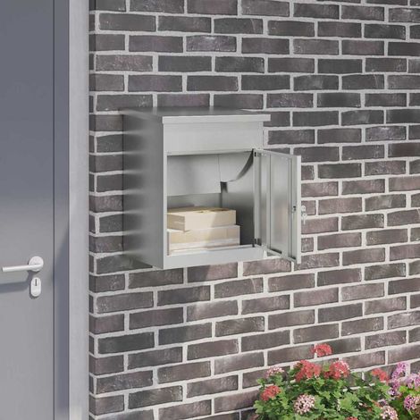 Paketdrop-Box Schwarz 47,5 x 38 x 59 cm Verzinkter Stahl