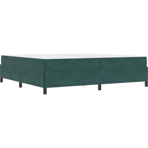 Maison Exclusive - Struttura del letto Verde Scuro 200 x 200 cm Tessuto