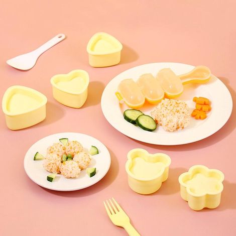 Hausgemachtes Sushi-Formen-Set, 7-teilig, Reisbällchenform, mit Musikfunktion, Babyzubehör (1/5)