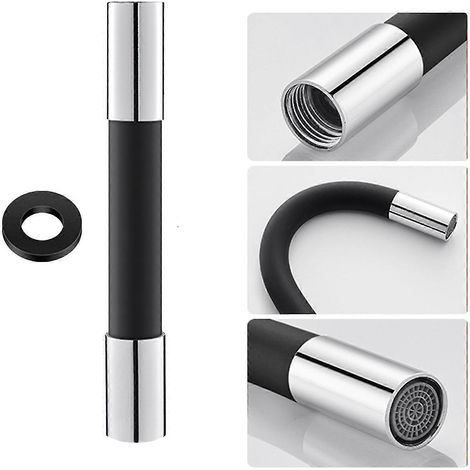 Rallonge de robinet flexible 360° de 20 cm avec joint étanche et jet d'air. (1/4)