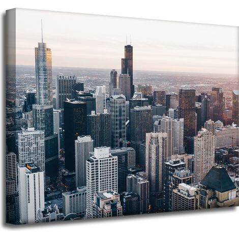 Leinwanddruck Chicago Architektur 50x40 cm USA Polen Städte