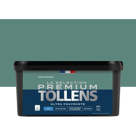 Tollens - Peinture intérieure couleurs - La Sélection Premium Mat - Ultra Couvrante - Vert Emeraude 2,5 L - 30m² (1/5)