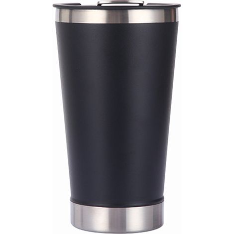 Mug Isolant En Acier Inoxydable - Ouverture Bouteille Intégrée - Pour Bière Et Boissons Froides Ou Chaudes - 20 Oz - 1 Pièce (1/5)