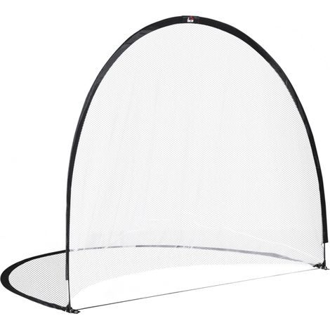 Cage football Pop Up avec sac transport et piquets fixation 247x203x201,5 cm noir blanc