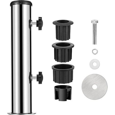 Stainless Steel Outdoor Umbrella Support Tube Kit – Adjustable Tube Cover – Outdoor Replacement Accessories (1/5)