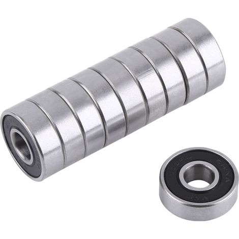 10 Stück 608-2RS Kugellager für Rollschuhe und Longboards, ABEC 10, geeignet für Rollschuhe, Skateboards und Scooter (8 mm x 22 mm x 7 mm) - Crezuo
