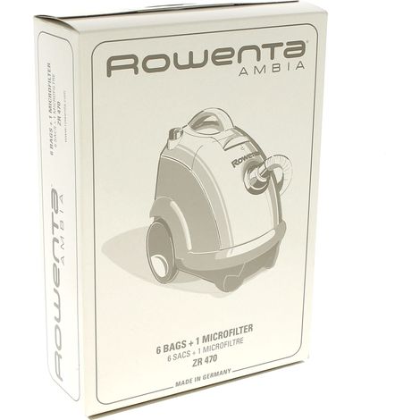 Sacs aspirateur zr470 ambia par 6 pour Aspirateur Rowenta (1/2)