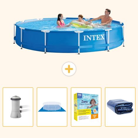 Intex Piscine Tubulaire Ronde - 366x76 cm - 5-pièces S245 (1/5)