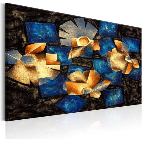 Tableau Imprimé "Geometrical Flowers" 60 x 90 cm (1/2)