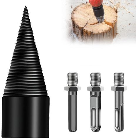 1 - Mèche De Fendage - Foret Conique - Acier Au Carbone Revêtu Titane - Pour Bois Dur Et Tendre - Usage Domestique Et Extérieur - Argent - 42MM (1/5)