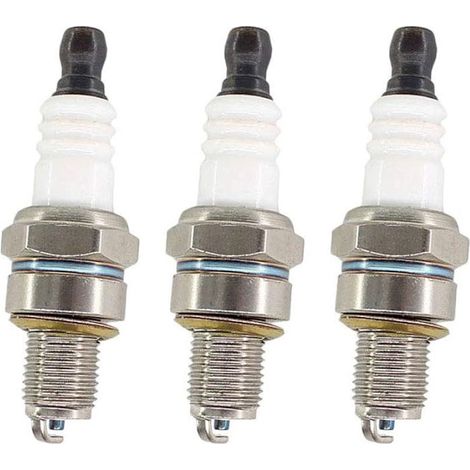 Lot de 3 bougies d'allumage pour Stihl FS40 FS50 FS56 FS87 FS90 FS100 FS110 FS90R FS100R FS130 FS310 BR600 KM56 KM100 Débroussailleuse NGK 3365, CMR6H (1/2)