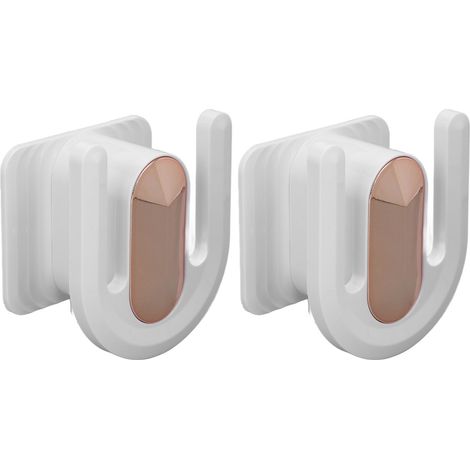 Lot de 2 supports à pantoufles muraux, crochets pour pantoufles de salle de bain, sans perçage, pour toilettes et balcons. (1/5)