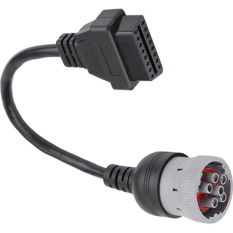 Adaptateur câble OBD2 16 broches femelle vers 6 broches pour outil diagnostic automobile, interface camion. (1/5)