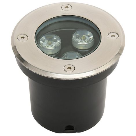 Spot encastrable extérieur étanche 3W 300lm 4000K IP67 – Acier inoxydable – Angle de diffusion 120° – Câble d'alimentation 15 cm – Horoz Electric (1/3)