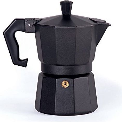Excelsa Caffettiera Chicco, Alluminio, Nero, 1 Tazza