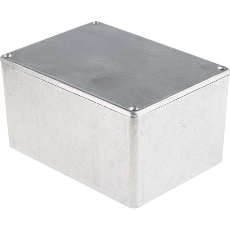 Boîtier RS PRO en Fonte d'aluminium, 139.1 x 101.5 x 76.7mm, Argent, Blindé ( Prix pour 1 ) (1/3)