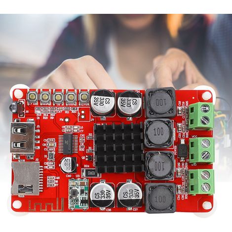 Carte d'amplification numérique TPA3116, récepteur Bluetooth, décodeur de clé USB et de carte TF avec télécommande (1/5)
