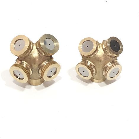 Set di 4 ugelli a spruzzo in ottone per irrigazione da giardino e agricola. (1/4)