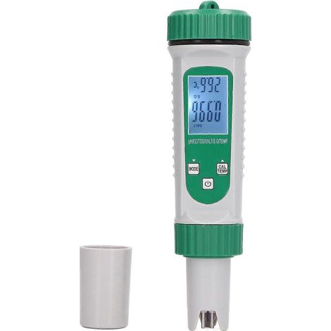 Wasserqualitätstester 6 in 1 pH EC TDS SALT SG TEMP Messgerät mit Digitalanzeige für Pflanzzwecke