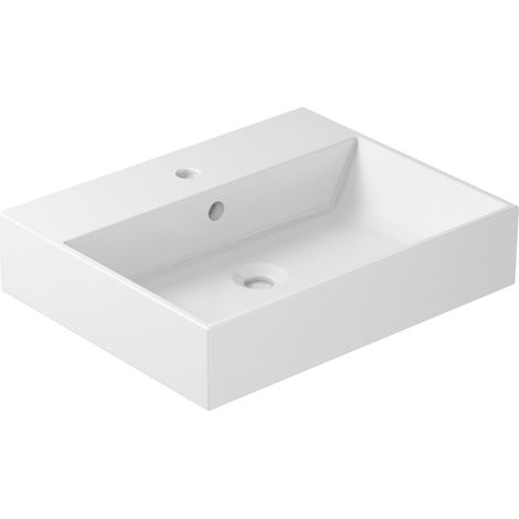 Lavabo Plus Design sospeso/appoggio cm. 60x48 rettangolare bianco (1/2)
