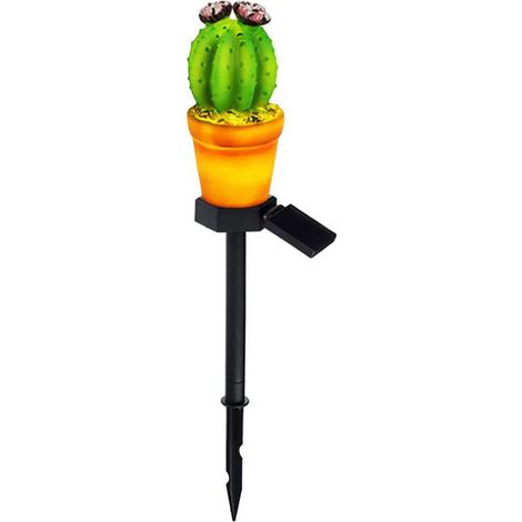 Lampe solaire cactus à tête unique d'extérieur sur piquet (1/5)
