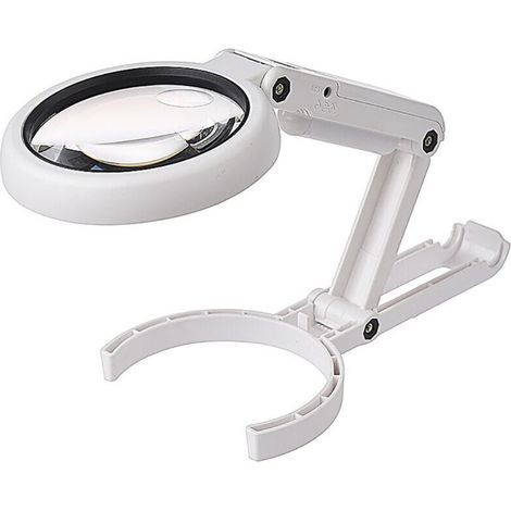 Lampada da tavolo con lente d'ingrandimento pieghevole 5X/11X, USB, 8 luci LED, ideale per lettura, hobby, creazione di gioielli, artigianato e banchi da lavoro. (1/4)
