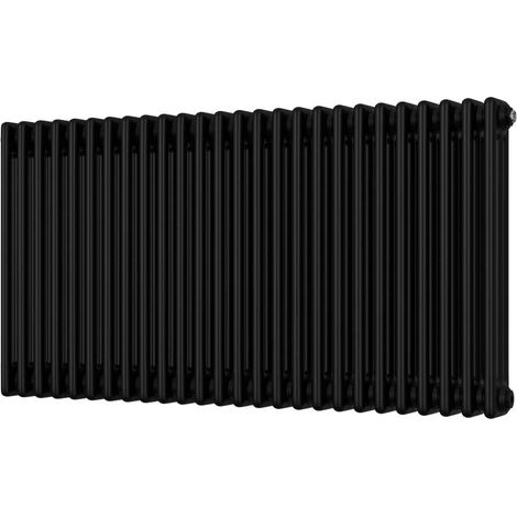 Alpha - Black Column Radiator H600mm x W1177mm 3 Column