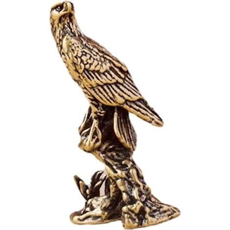 2-teiliges Set aus Adlerstatuen aus Messing, Sammlerskulptur, Gartentisch, Außendekoration für Büro und Garten, dekorative Ornamente (1/4)