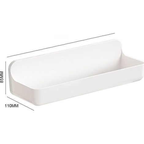 Étagère de rangement à ventouses pour salle de bain, égouttoir mural, fixation sans perçage, rangement pour savon mural, gain de place (1/5)
