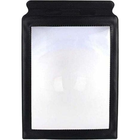 Loupe de lecture A4 pour personnes âgées, portable, surface souple, bordure noire, PVC, 3x. (1/4)