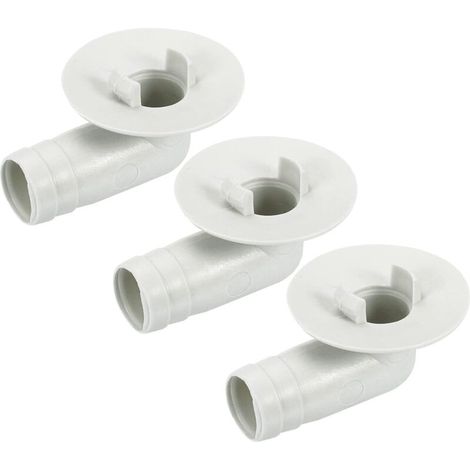 sourcing map Climatisateur Vidange Tuyau Connecteur 17mm Tube Coude Raccord Remplacement Pièce Accessoires pour Mini-Split Fenêtre AC, Beige Paquet de 3