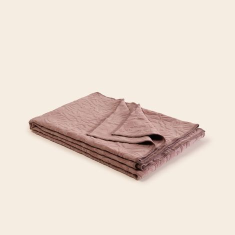 Couvre-lit en Jacquard floral en chenille CORINNA (1/4)