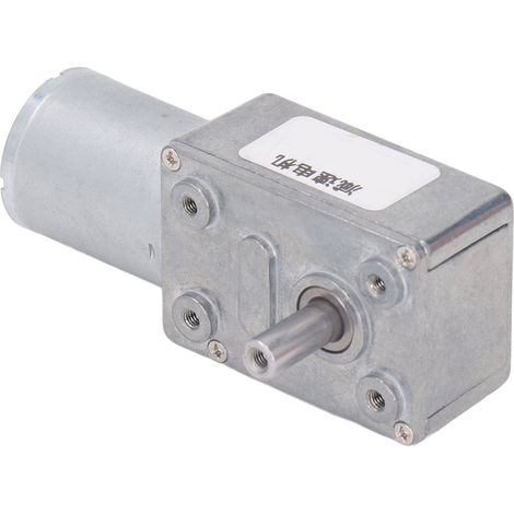 24-V-Gleichstrom-Schneckengetriebemotor, 12 mm Einwellen-Motor, 6 U/min, Drehmoment 4–25 kg·cm, reversibel, selbsthemmend, mit Maschinenfuß (1/5)