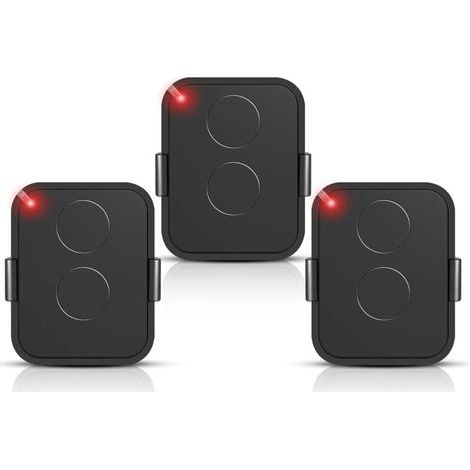 Lot de 3 Télécommande Compatible Nice Era ONE2/ON2E/ON4E/ON1E,433,92 MHz Télécommande Porte de Garage,Rolling Code,2 Canaux(Noir) (1/5)