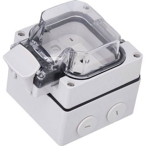 IP66 wasserdichte Außensteckdose 250V 13A für Garten und Gewerbe, wetterfestes Gehäuse, ideal für die Stromversorgung im Freien. (1/5)