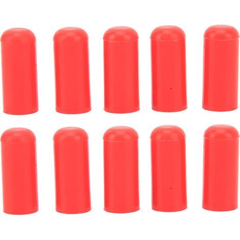 Embout de tuyau d'admission sous vide universel, 4mm, capuchon d'obturation en Silicone résistant à la chaleur pour tuyau BOV rouge, 10 pièces (1/5)
