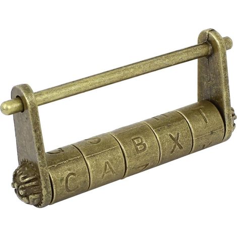 Bronze Ton Metall Antik Stil Keyless 5 Anglais Zeichen Rückstellbare Combinaison Passwortschlösser