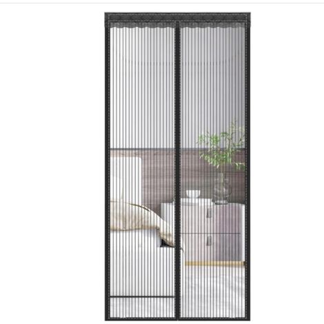 Moustiquaire magnétique pour portes 90 x 210 cm,filet fin fermeture automatique,rideau moustiquaire,porte fenêtre,moustiquaire magnétique sans perçage pour porte fenêtre,balcon,salon (1/5)